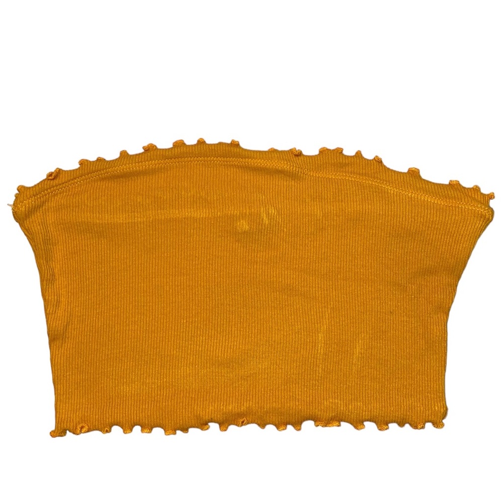 Mustard yellow bandeau top